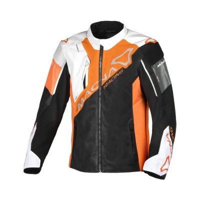 Giacca MX Enduro In Tessuto Macna Sigil Bianco Arancio - Giacche Moto in Tessuto
