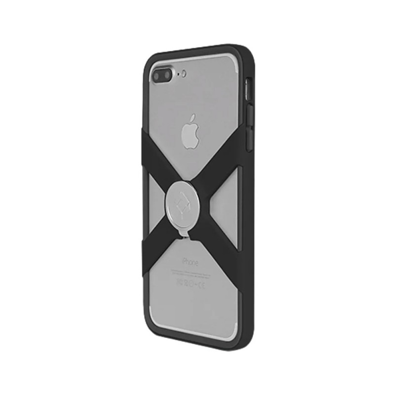 Custodia Adatta per iPhone 7 Plus/8 Plus Con Supporto Cube X-Guard Nero - Custodie Protettive