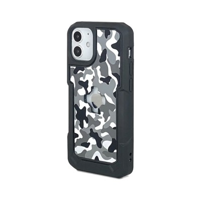 Custodia Adatta per iPhone 12 Mini Con Supporto Cube X-Guard Mimetica - Custodie Protettive