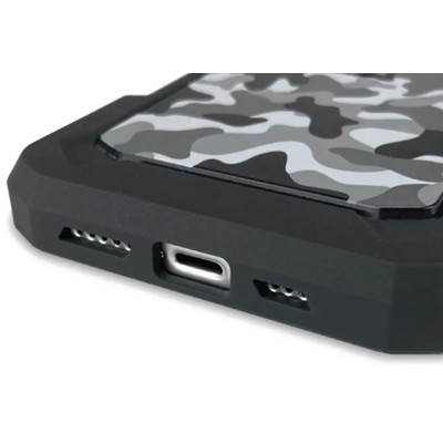 Custodia Adatta per iPhone 12/12 Pro Max Con Supporto Cube X-Guard Trasparente - Custodie Protettive