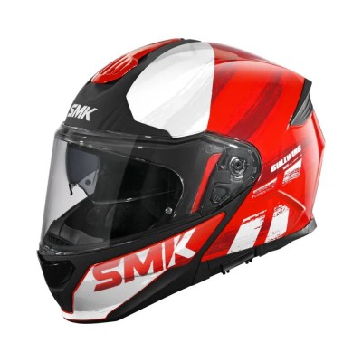 Casco Integrale SMK Gullwing Tourleader Rosso Bianco - Caschi Moto Integrali