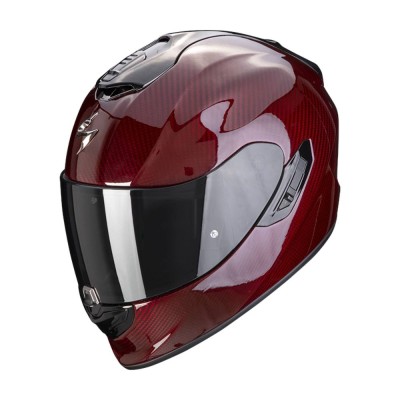 Casco Integrale Scorpion Exo-1400 Evo Carbon Air Solid Rosso - Caschi Moto Integrali