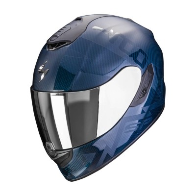 Casco Integrale Scorpion Exo-1400 Evo Carbon Air Cerebro Blu - Caschi Moto Integrali