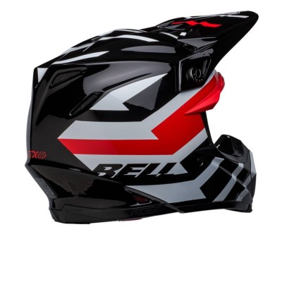 Casco Cross Bell Moto-9s Flex 2023 Banshee Nero Rosso Ece 06 - Caschi Moto Cross