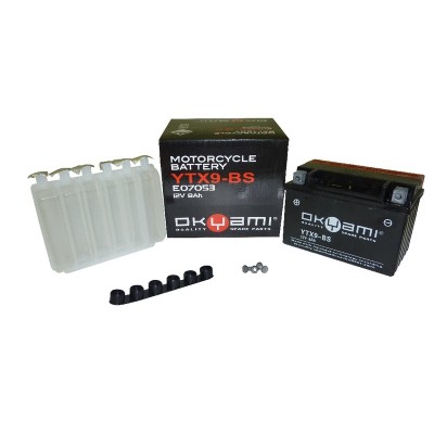 Batteria Sigillata Okyami con Acido OTX9-BS - Batterie Moto Sigillate