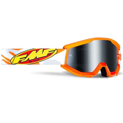 Maschera Moto FMF Powercore Assault Arancione Lente Argento Specchiata - Maschere Moto