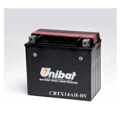 Batteria Sigillata con Acido Unibat CBTX14AH-BS - Batterie Moto Sigillate