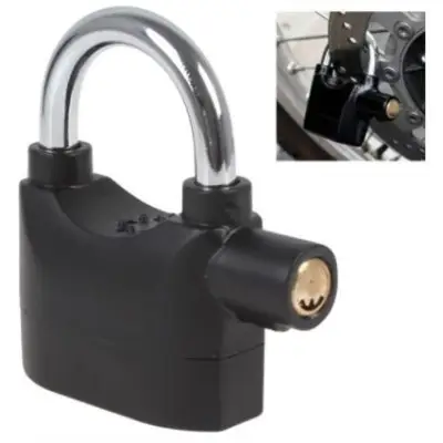 Lucchetto con Allarme SA-L 110db Nero - Lucchetti